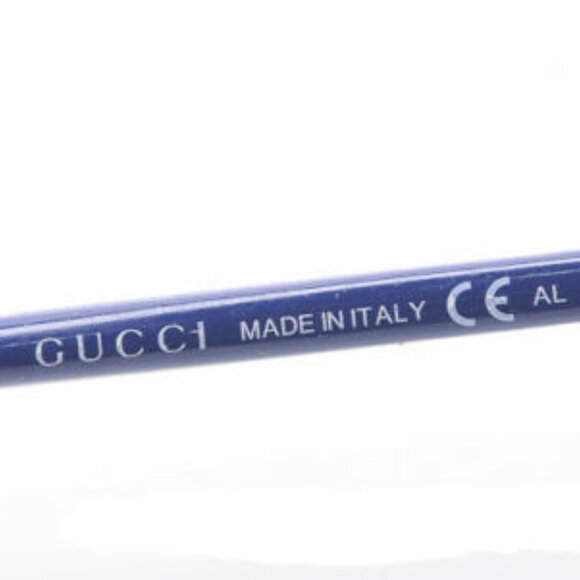 $410 GUCCI Signature Bamboo Arm Gradient Blue Sunglasses - Picture 6 of 7